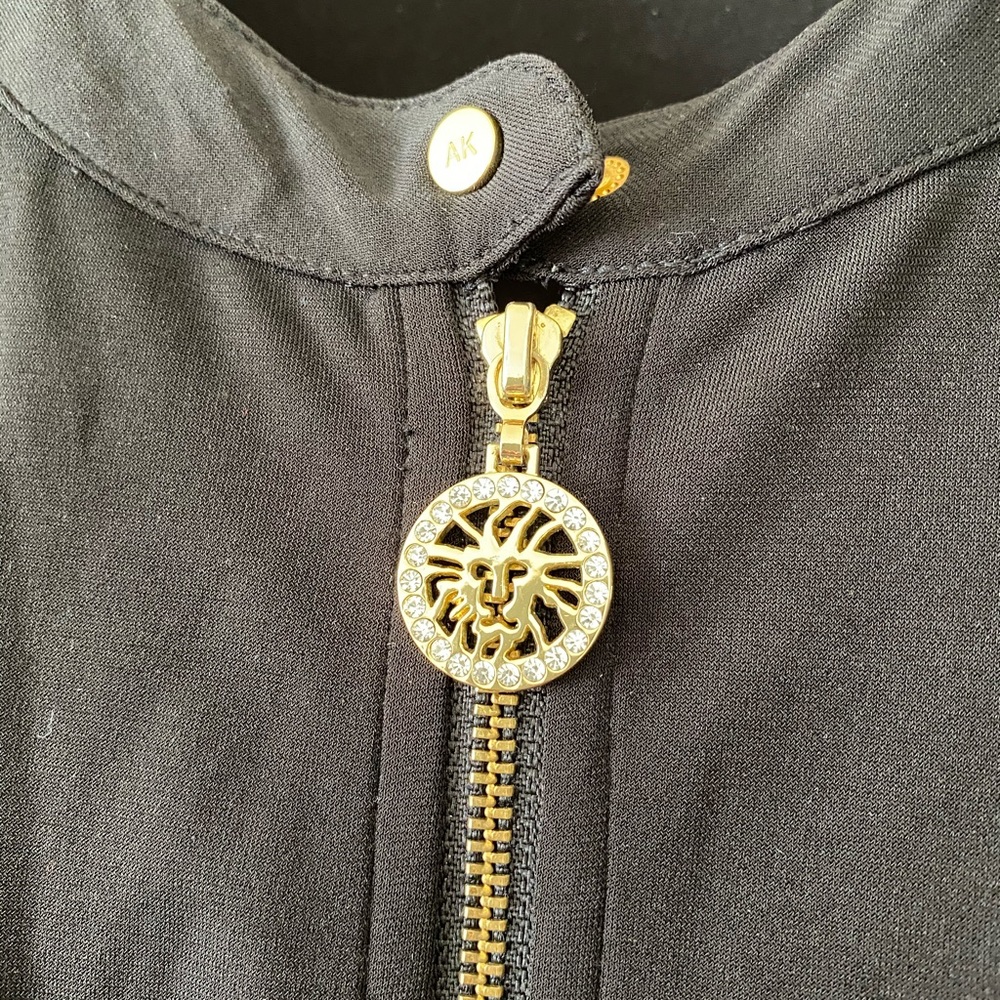 Black polyester blouse